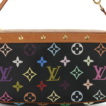 Louis Vuitton Monogram Multicolor Pochette Accessories Black 8 of 16