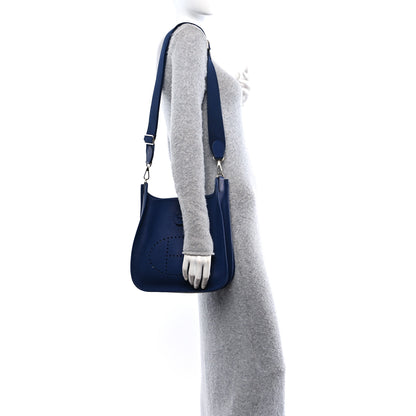 Hermes Taurillon Maurice Evelyne III PM Bleu Saphir 2 of 11