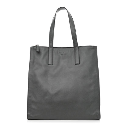 Prada Saffiano Travel Shopping Tote Mercurio 1 of 13
