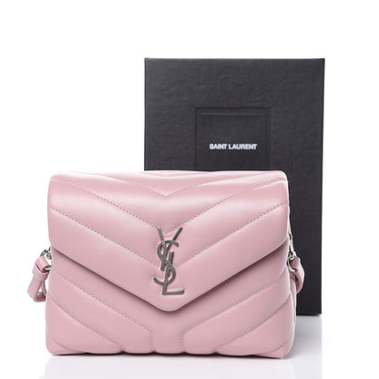 Saint Laurent Calfskin Y Quilted Monogram Toy Loulou Crossbody Bag Tender Pink 11 of 11