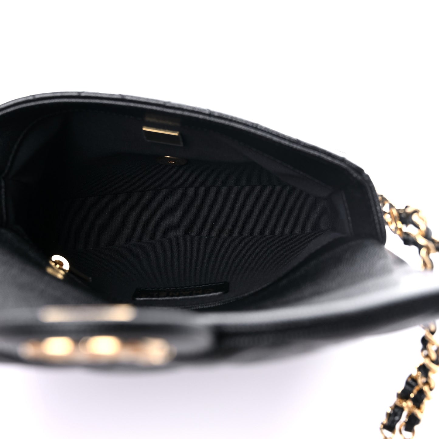 Caviar Quilted Mini CC You Flap Black