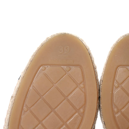 Chanel Lambskin CC Espadrilles 39 Beige Black 8 of 12
