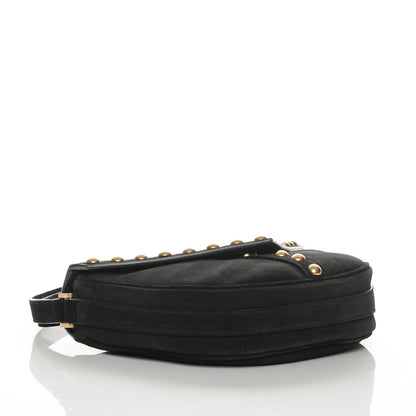 Saint Laurent Suede Y Studs Crossbody Bag Black 4 of 6
