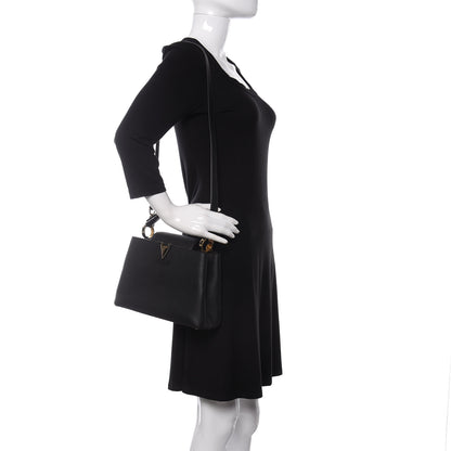 Louis Vuitton Taurillon Capucines BB Black 2 of 8