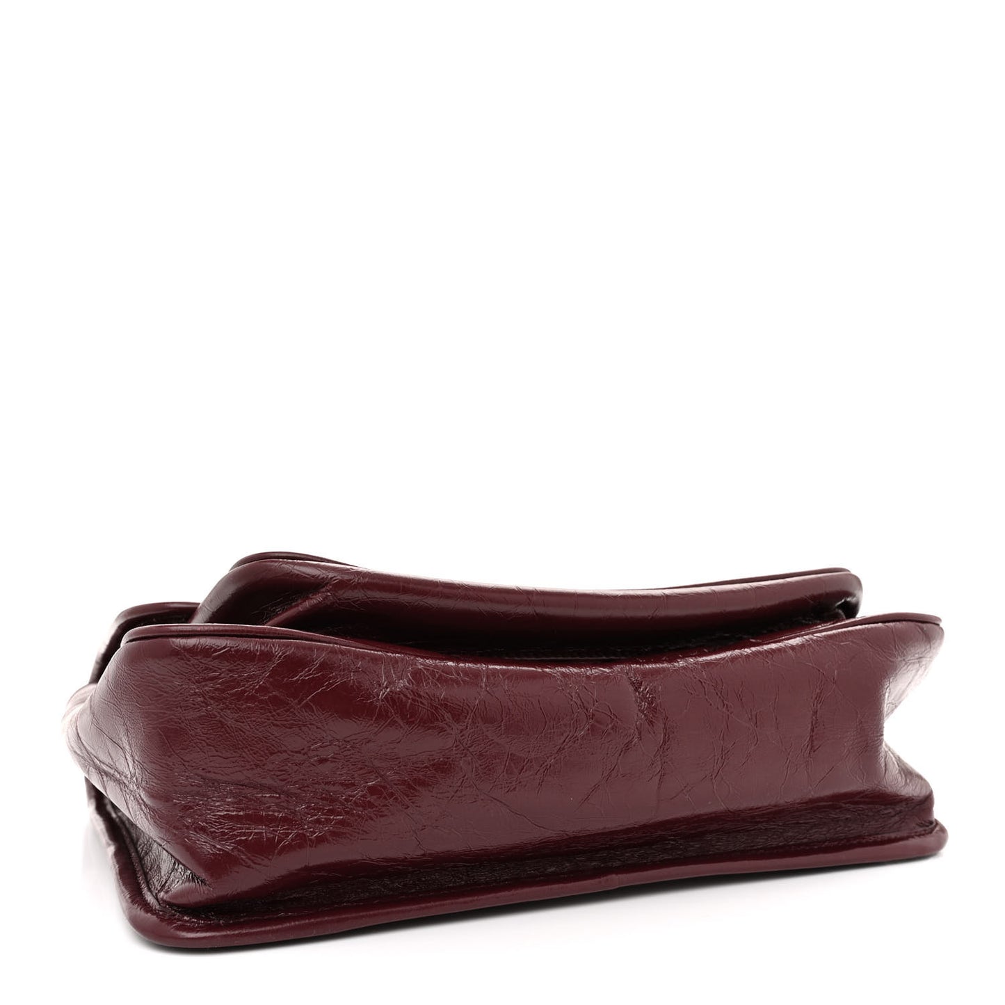 Crinkled Calfskin Matelasse Monogram Medium Niki Chain Satchel Rouge Legion