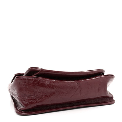 Saint Laurent Crinkled Calfskin Matelasse Monogram Medium Niki Chain Satchel Rouge Legion 4 of 12