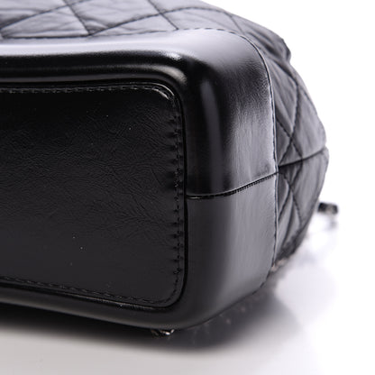 Chanel Aged Calfskin Quilted Small Gabrielle Backpack Black 9 of 9