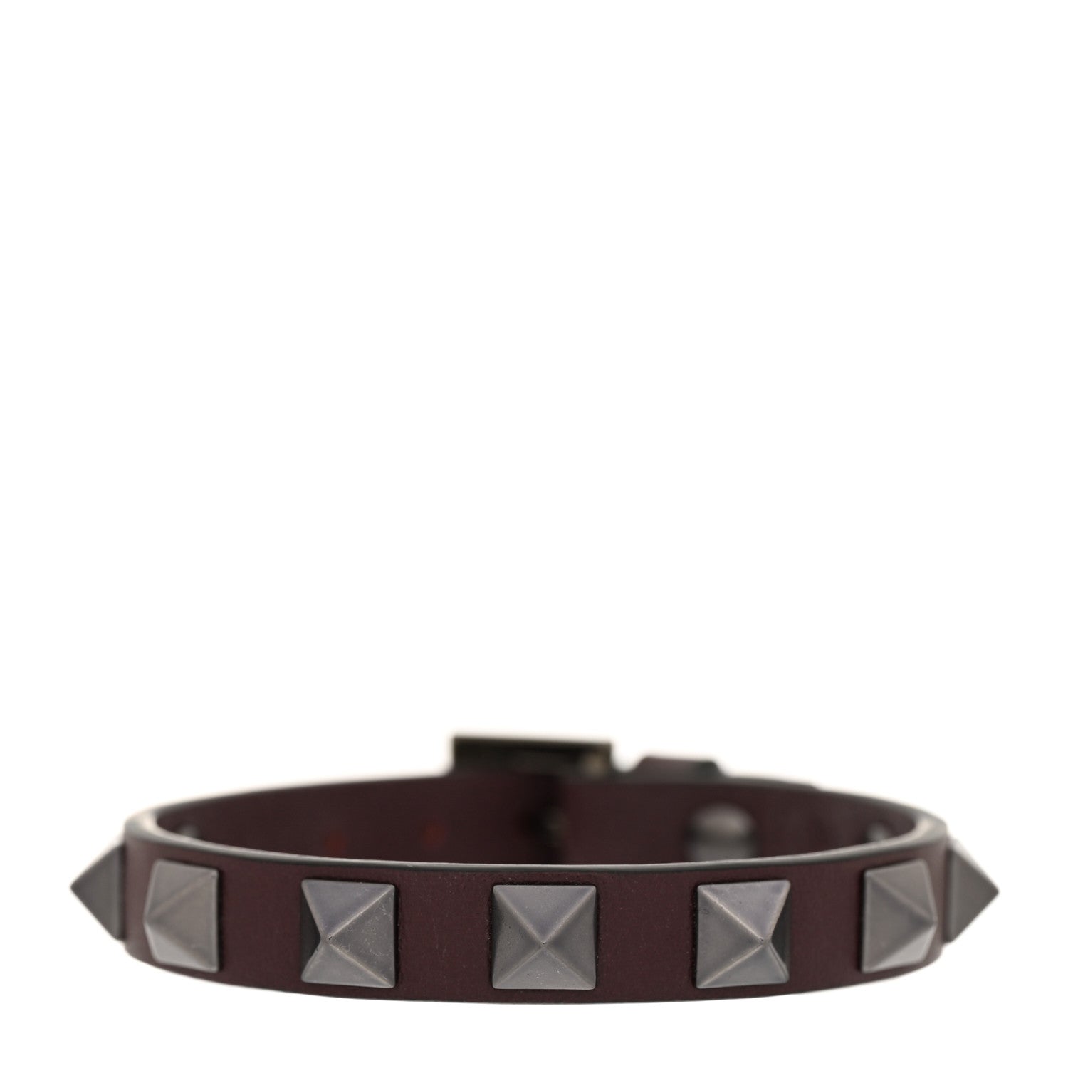 Valentino Garavani Vitello Rockstud Bracelet Burgundy 1 of 5