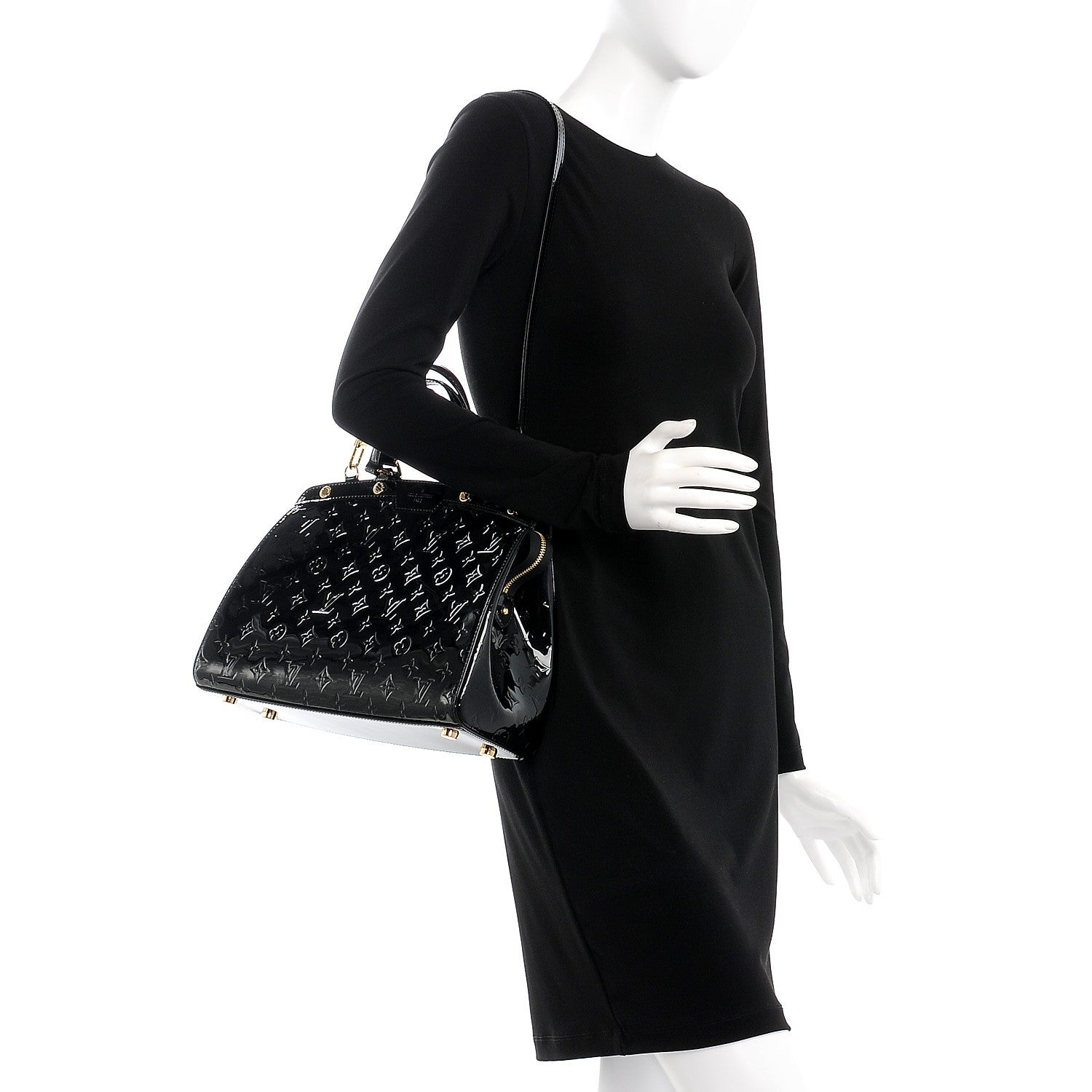 Louis Vuitton Vernis Brea MM Black 2 of 9