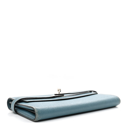 Hermes Epsom Kelly Longue Wallet Blue Jean 4 of 7