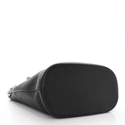 Prada Vitello Phenix Logo Hobo Black 4 of 9