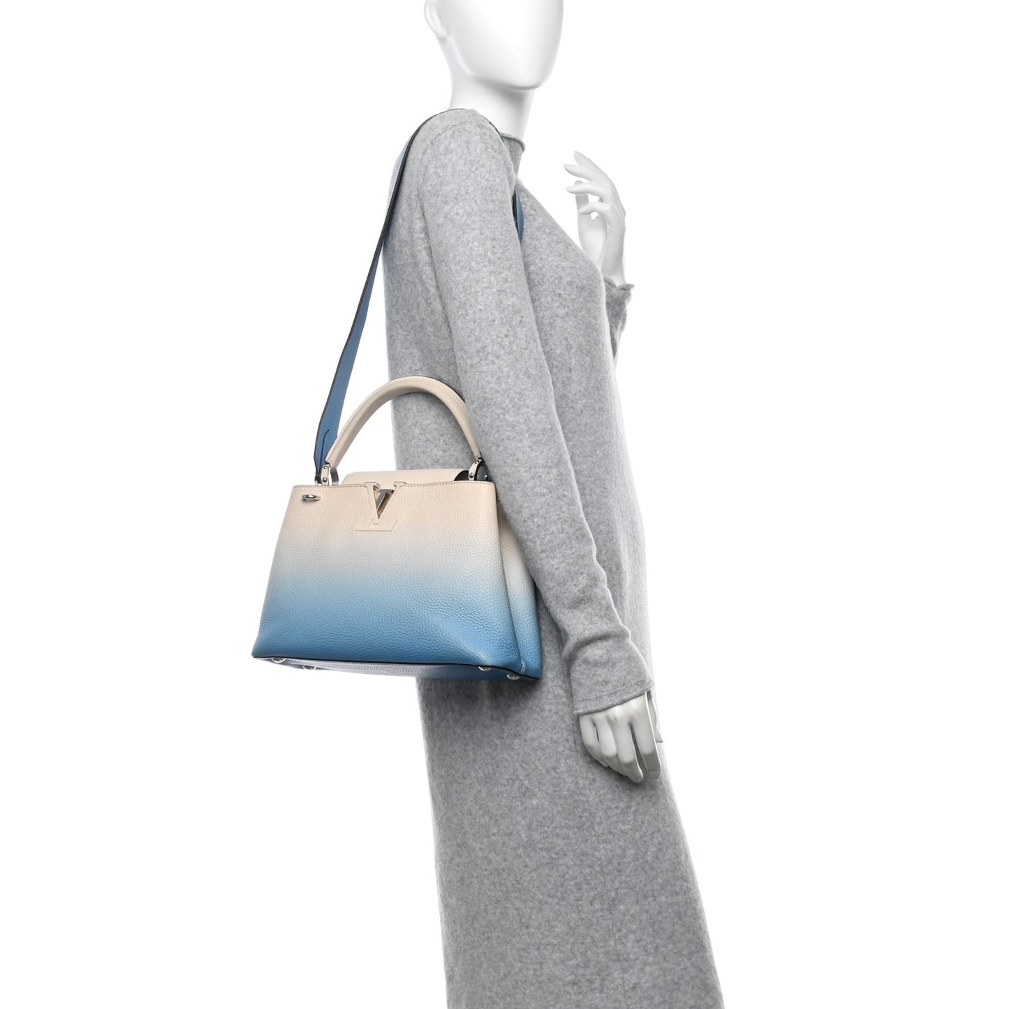 Taurillon Capucines MM Gradient Blue