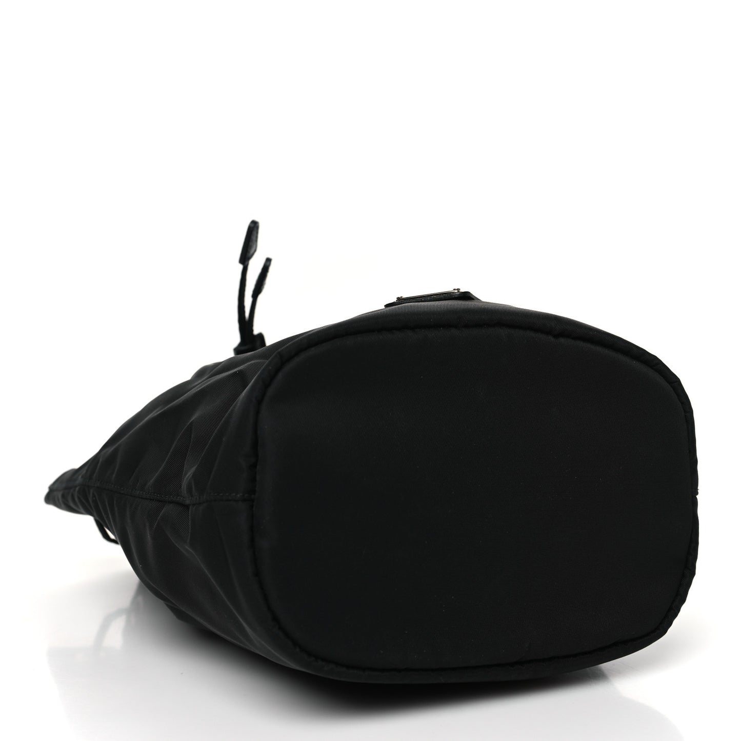 Nylon Vela Drawstring Wristlet Pouch Black