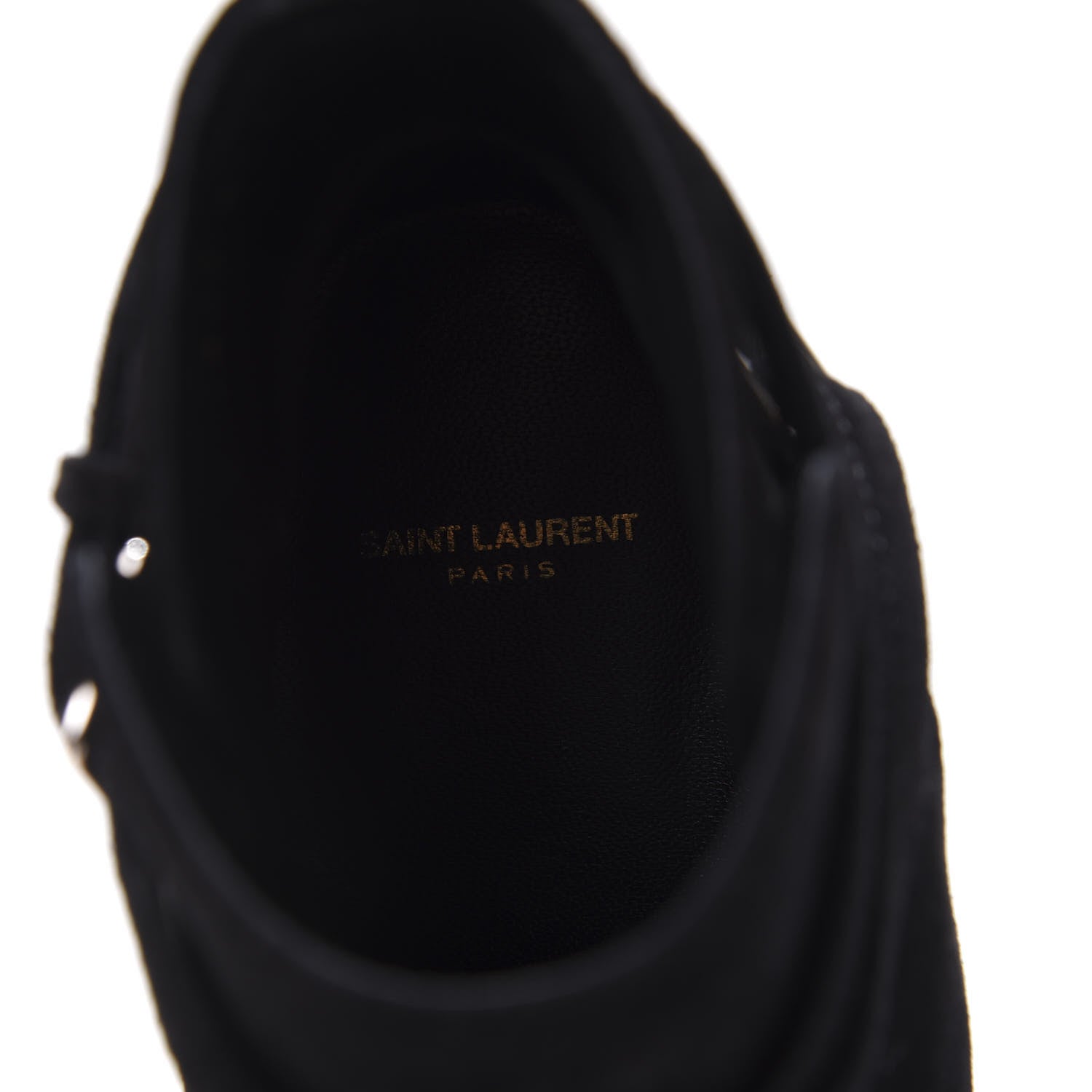 Saint Laurent Suede Jodhpur Calfskin Blake Ankle Boots 39.5 Black 6 of 9