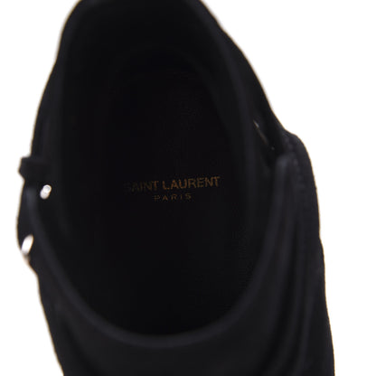 Saint Laurent Suede Jodhpur Calfskin Blake Ankle Boots 39.5 Black 6 of 9
