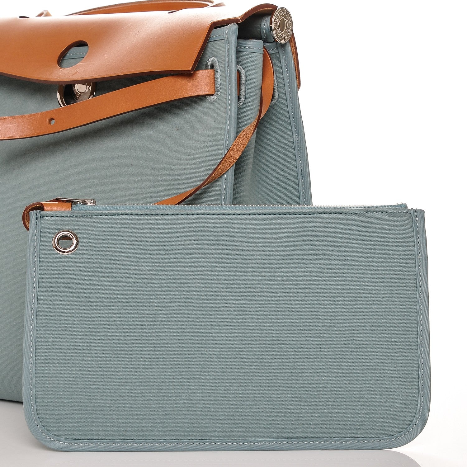 Hermes Toile Officier Barenia Herbag Zip PM 31 Ciel Natural 5 of 9