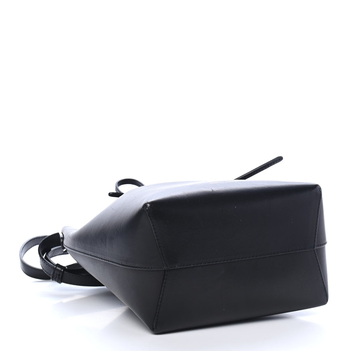 Vegetable Tanned Calfskin Mini Bucket Bag Black Oro