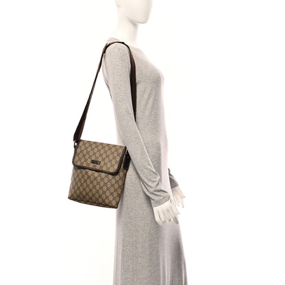 Gucci GG Plus Monogram Small Flap Messenger Bag Beige Dark Brown 2 of 10