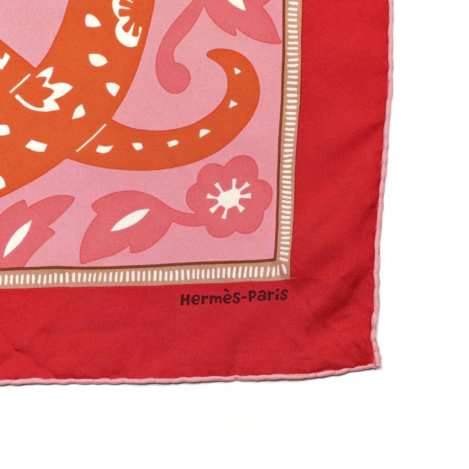 Hermes Silk Twill L Annee Du Snake Pocket Square Scarf 2 of 9