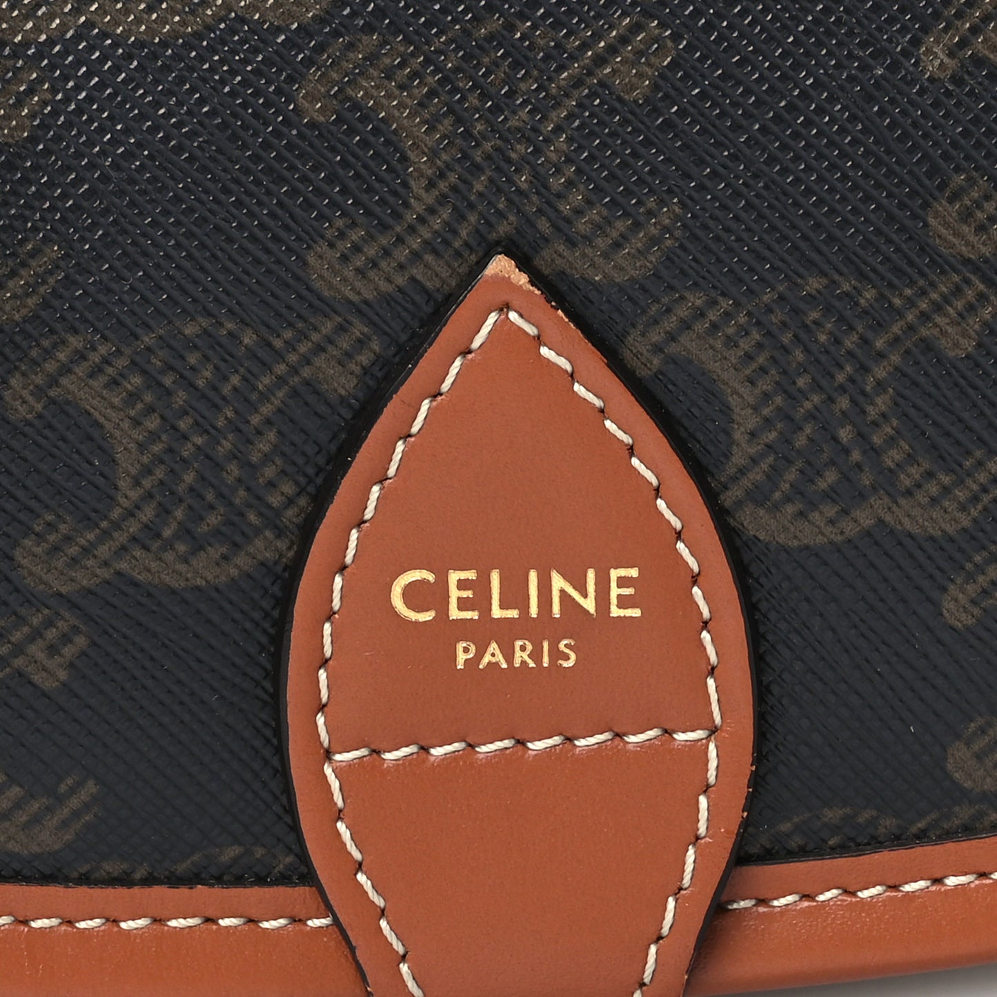 Triomphe Canvas Medium Folco Bag Tan