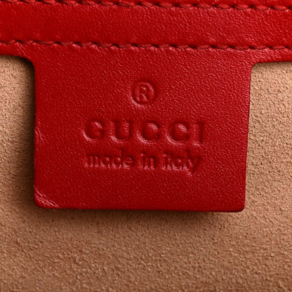 Gucci Guccissima Medium Padlock Shoulder Bag Hibiscus Red 6 of 12