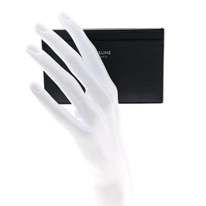 Celine Grained Calfskin Card Holder Black 2 of 7