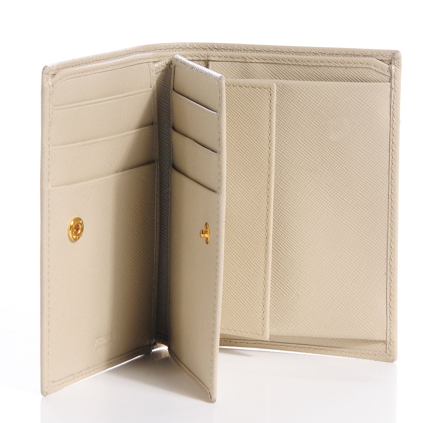 Saffiano Metal Bi-Fold Wallet Cera