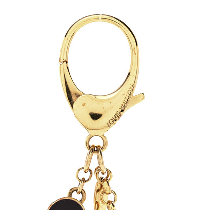 Louis Vuitton Metal Enamel Fleur De Monogram Bag Charm Dore 2 of 4
