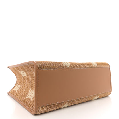 Burberry Raffia Calfskin Medium Freya Tote Natural 4 of 10