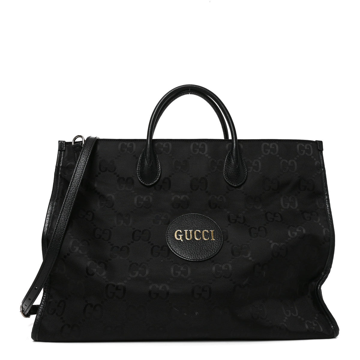 Econyl Nylon Monogram Large Off The Grid Tote Bag Black