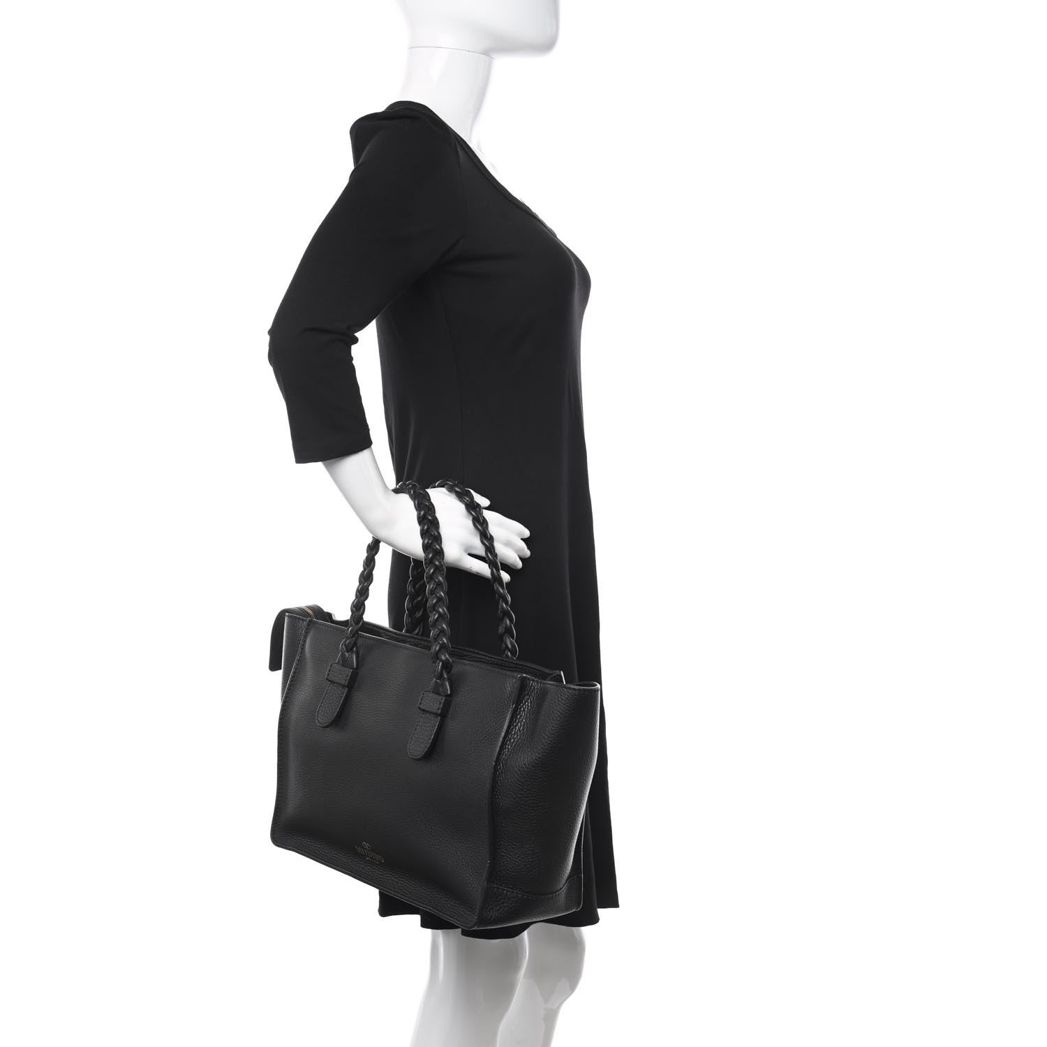 Valentino Garavani Grained Calfskin To Be Cool Tote Black 2 of 10