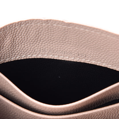 Saint Laurent Grain De Poudre Matelasse Chevron Small Monogram Flap Wallet Pale Pink 9 of 10