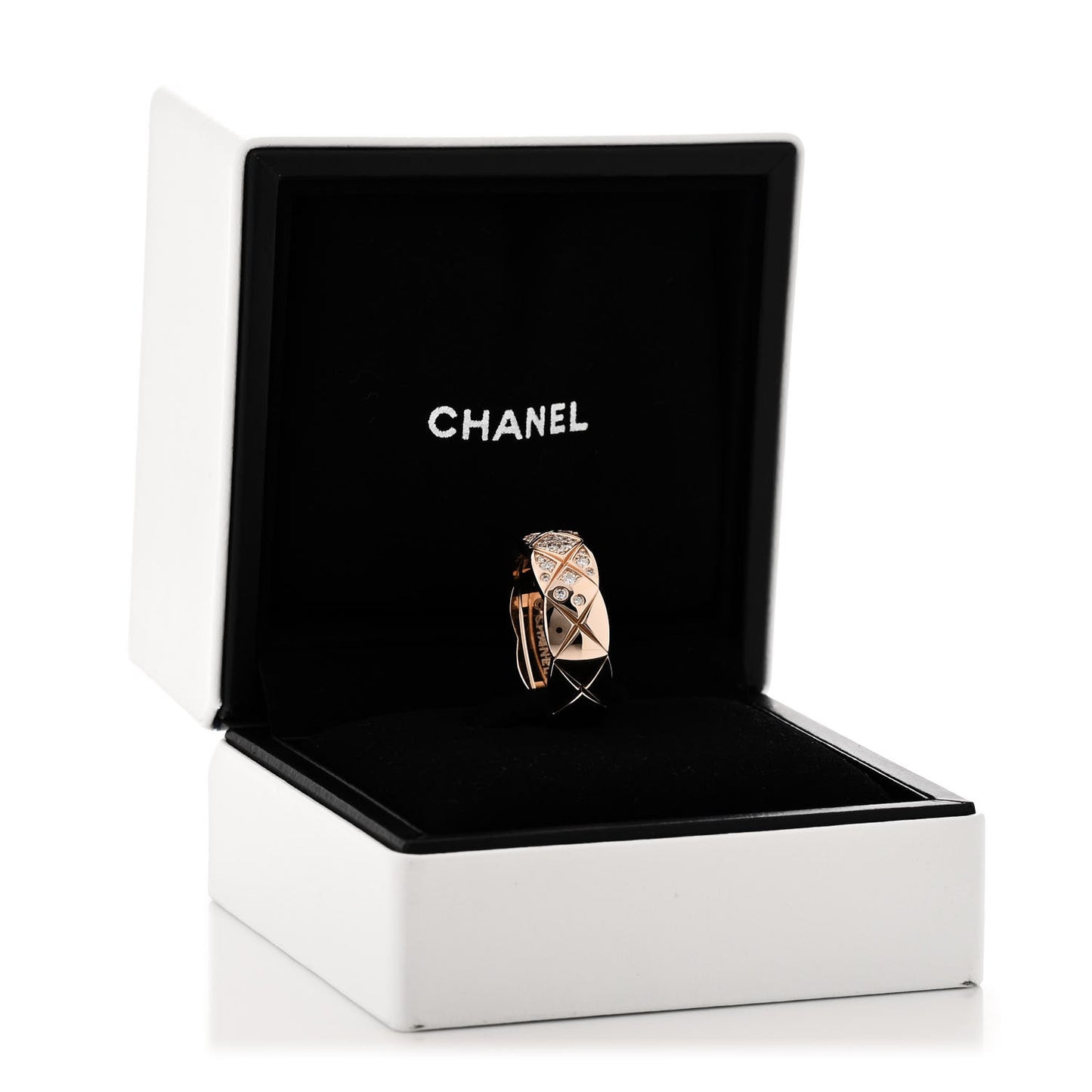 18K Beige Gold Diamond Small Coco Crush Ring 52 6
