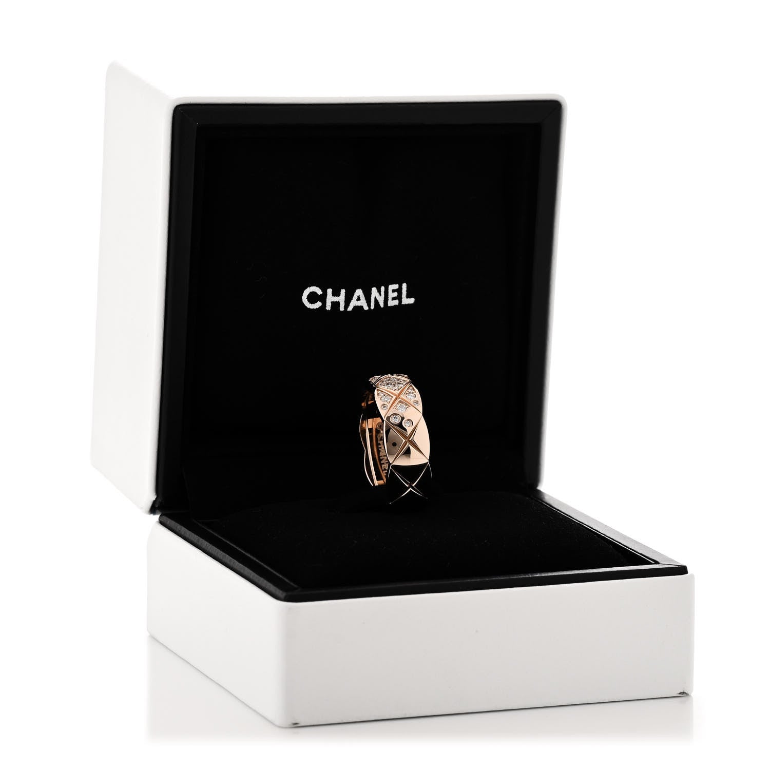 Chanel 18K Beige Gold Diamond Small Coco Crush Ring 52 6 5 of 5