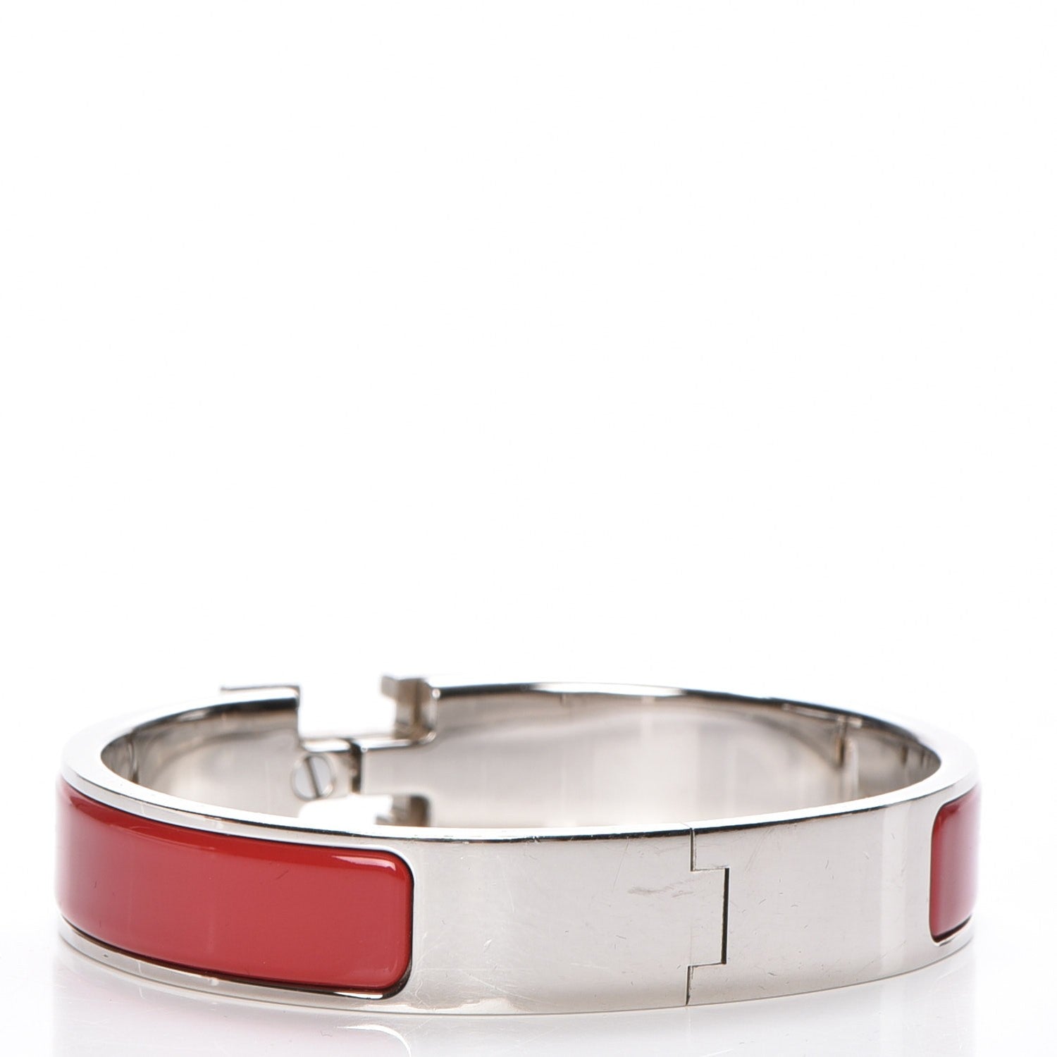 Hermes Enamel Narrow Clic Clac H Bracelet PM Red 3 of 5