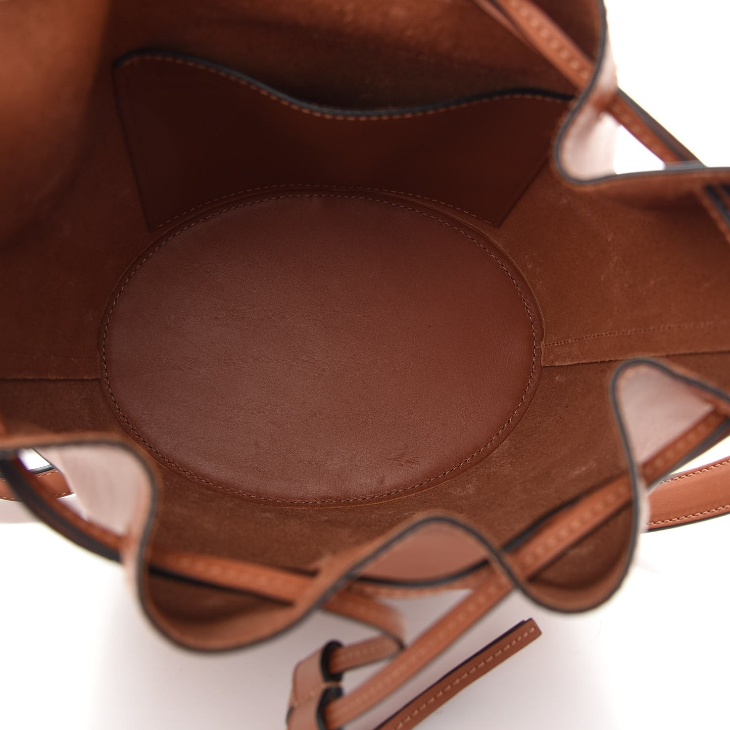 Calfskin Balloon Bucket Bag Tan