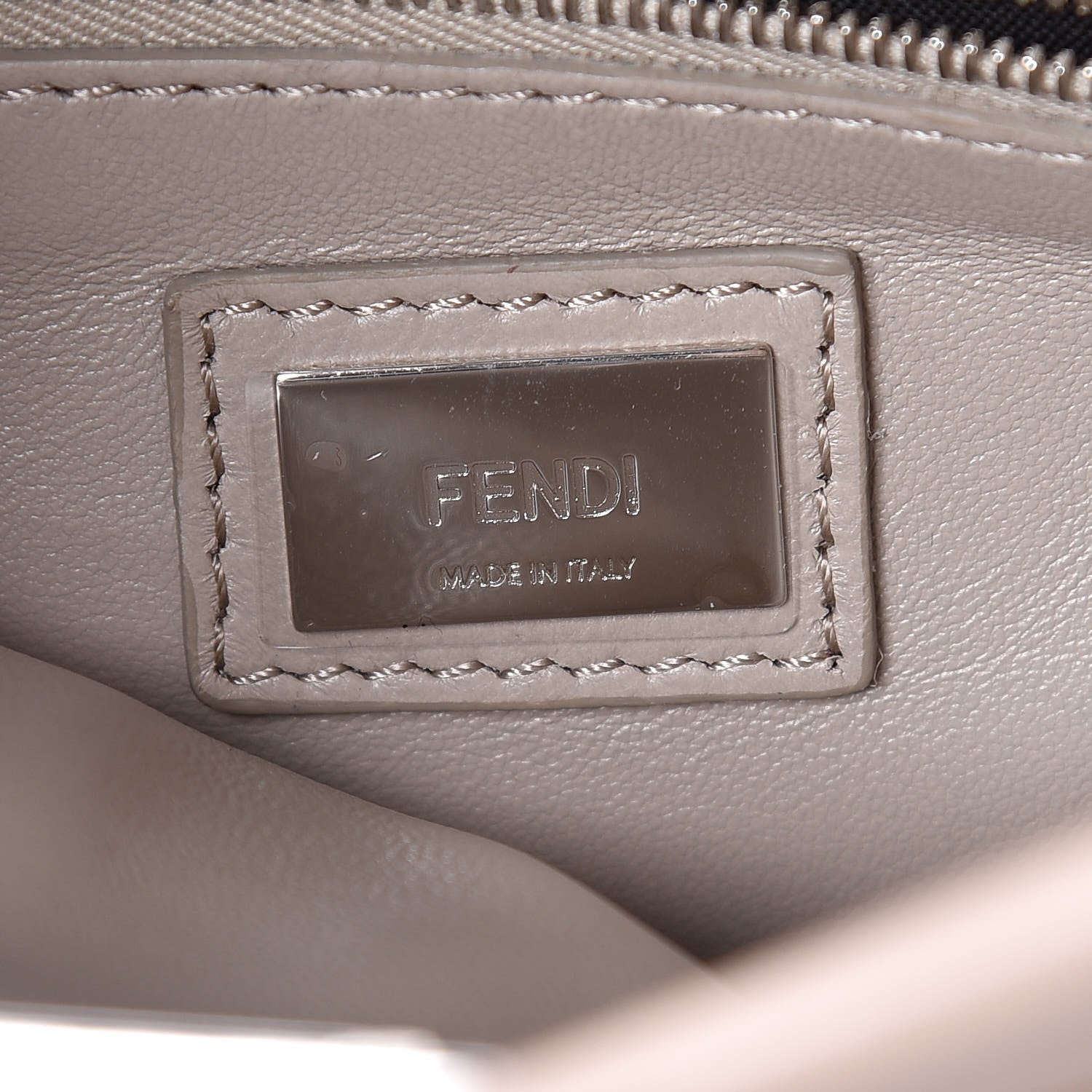 Fendi Nappa Colorblock Mini Peekaboo Iconic Satchel Plaster Banana Grigio Polvere 9 of 9