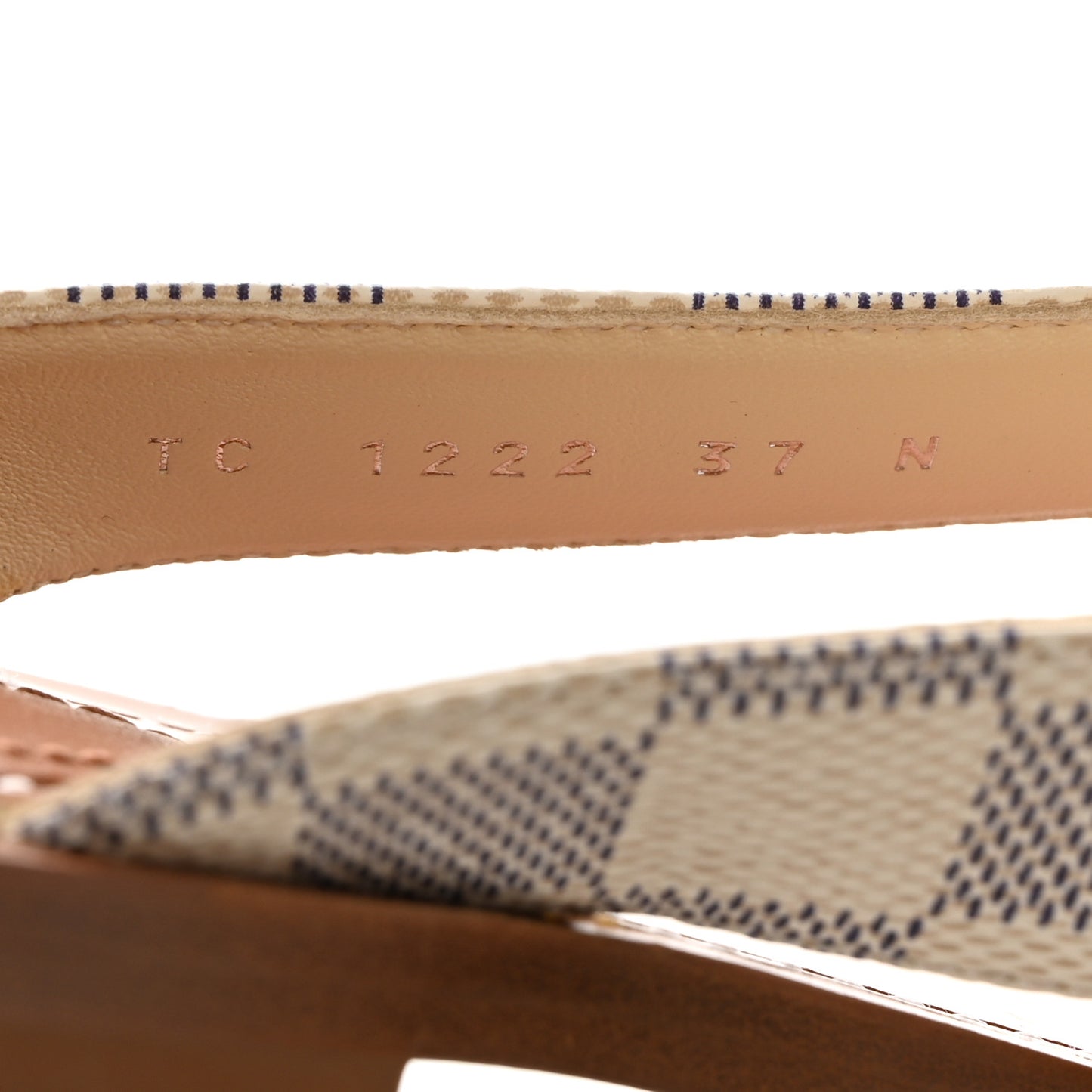 Damier Azur Sunny Flat Thong Sandals 37