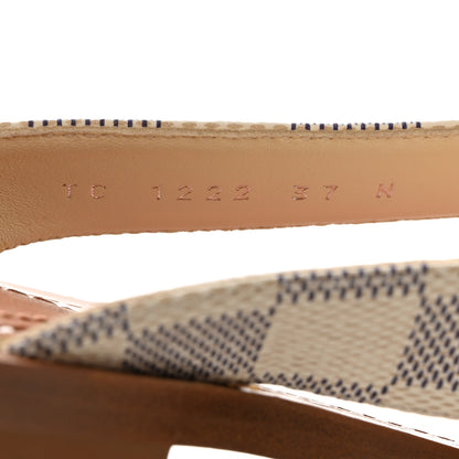Louis Vuitton Damier Azur Sunny Flat Thong Sandals 37 7 of 8