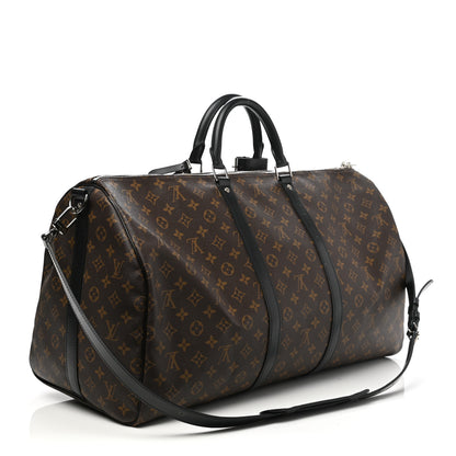 Louis Vuitton Monogram Macassar Keepall Bandouliere 55 3 of 16