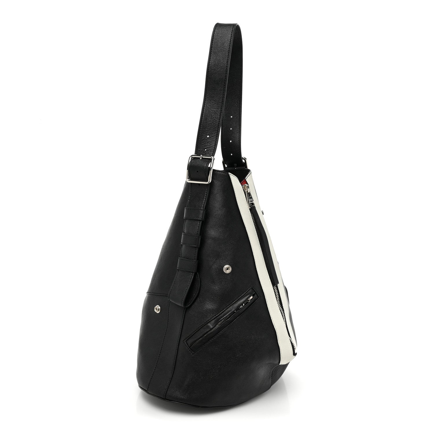 Alexander McQueen Calfskin Zipper Shoulder Bag Black 5 of 15