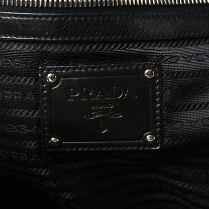 Prada Soft Calf Studded Large Trunk Bag Black 6 of 9