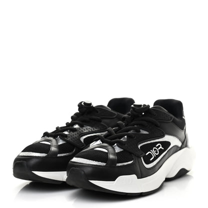Christian Dior X Sorayama Ripstop Nylon Calfskin Womens B24 Runtek Sneakers 38 Black 3 of 8