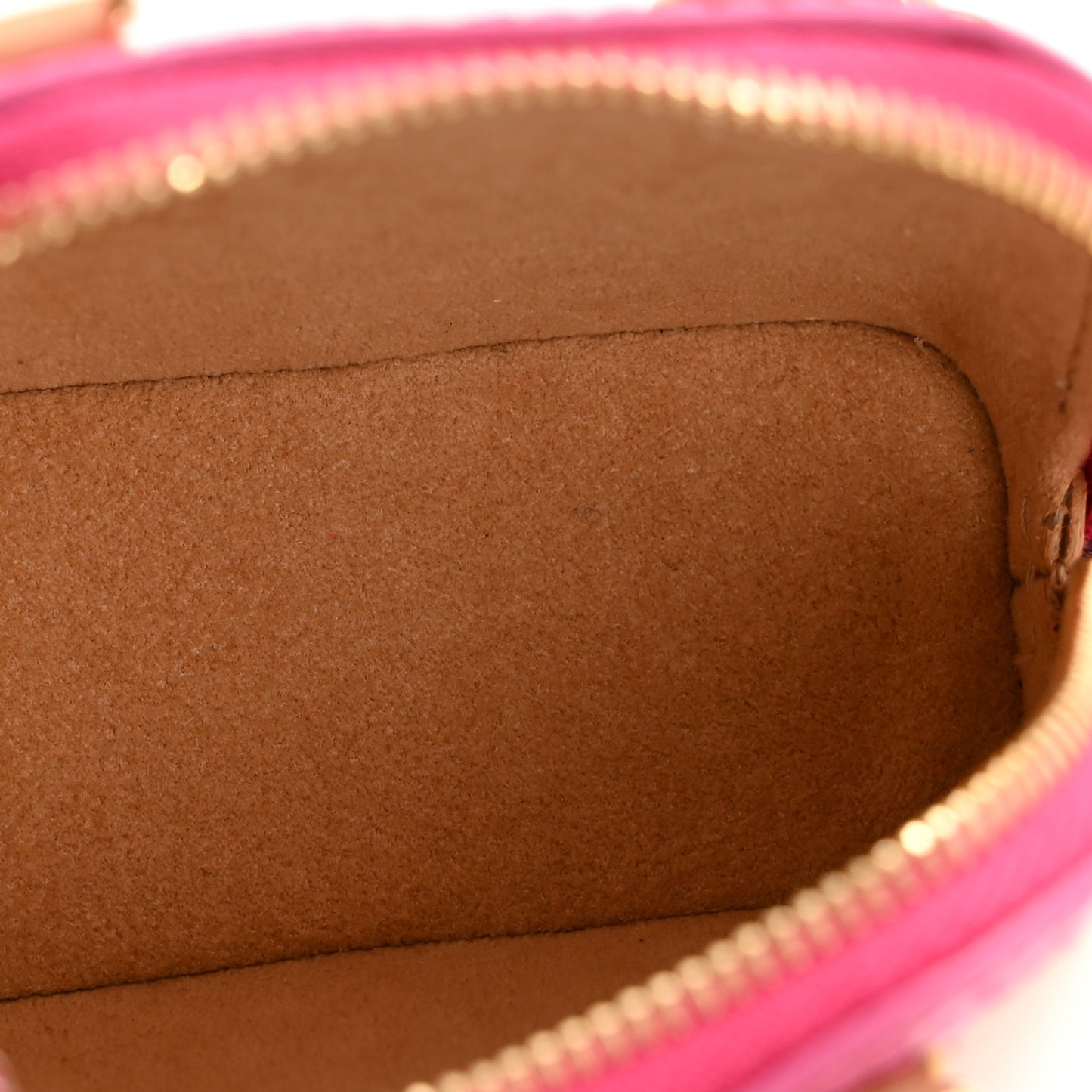 Vernis Monogram Micro Alma Bag Charm Key Holder Neon Pink