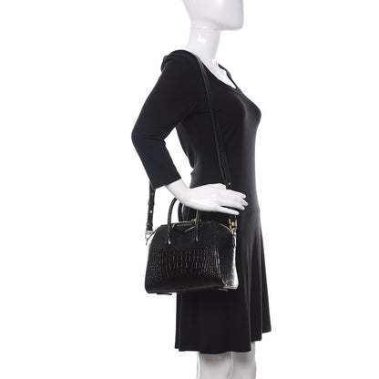 Givenchy Calfskin Crocodile Embossed Mini Antigona Black 2 of 9