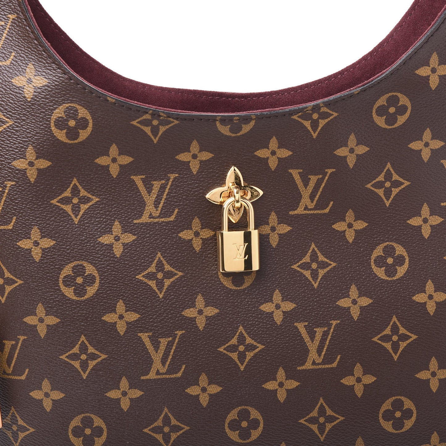 Monogram Flower Hobo Beige