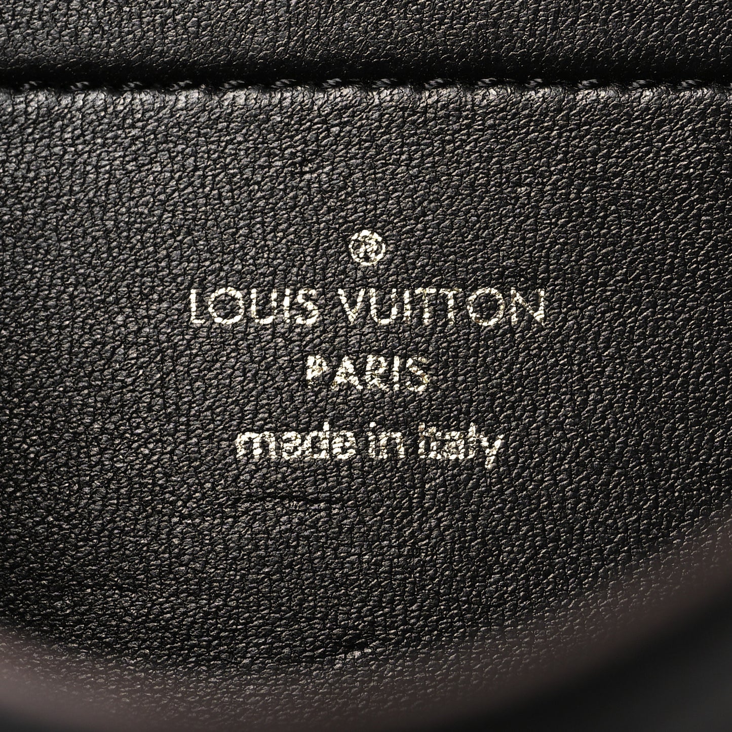 Lambskin Embossed Monogram Pochette Coussin Black