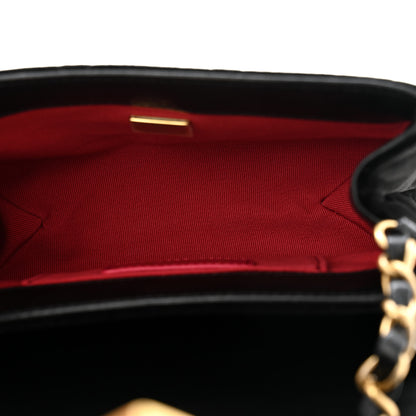 Chanel Velvet Strass Diamond Lock Flap Black 5 of 11