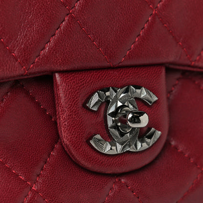 Chanel Lambskin Quilted Mini Mineral Nights Flap Crossbody Bag Dark Red 21 of 25