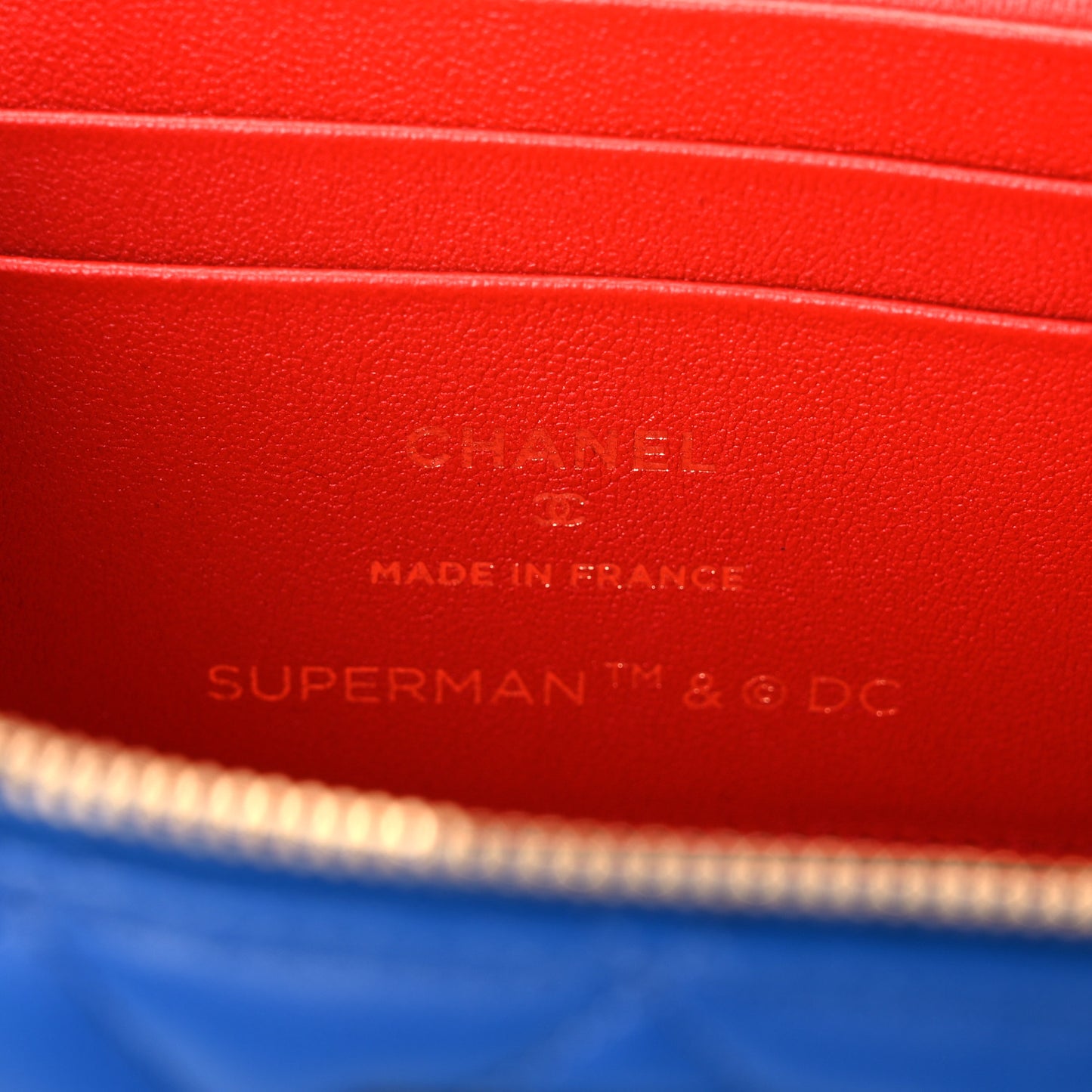 Lambskin Quilted Top Handle Vanity  Blue Red Yellow
